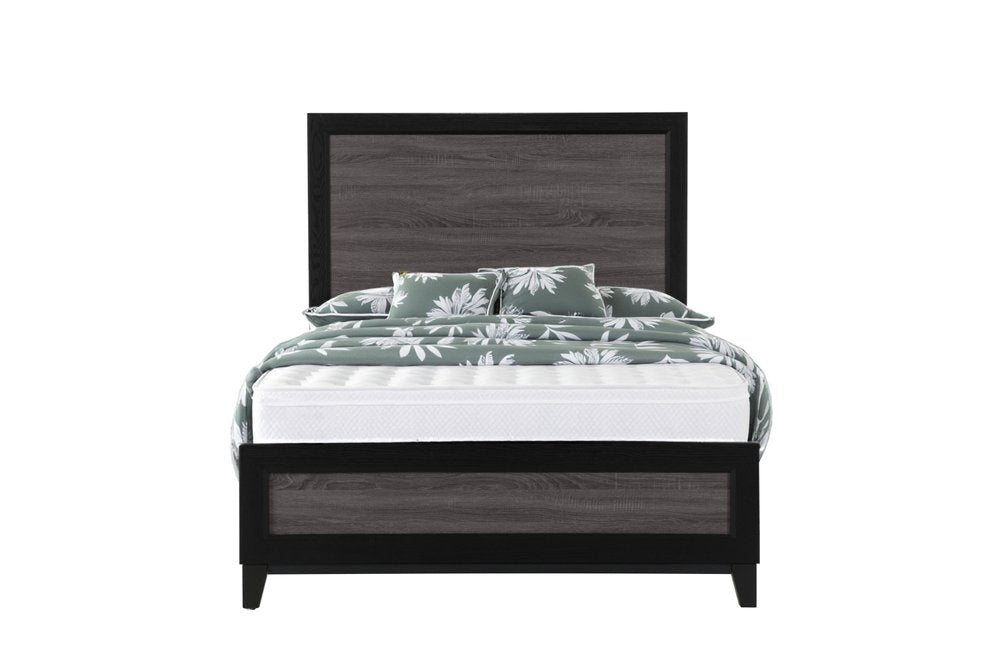 Gray and Black Wood King Bed Frame HomeRoots