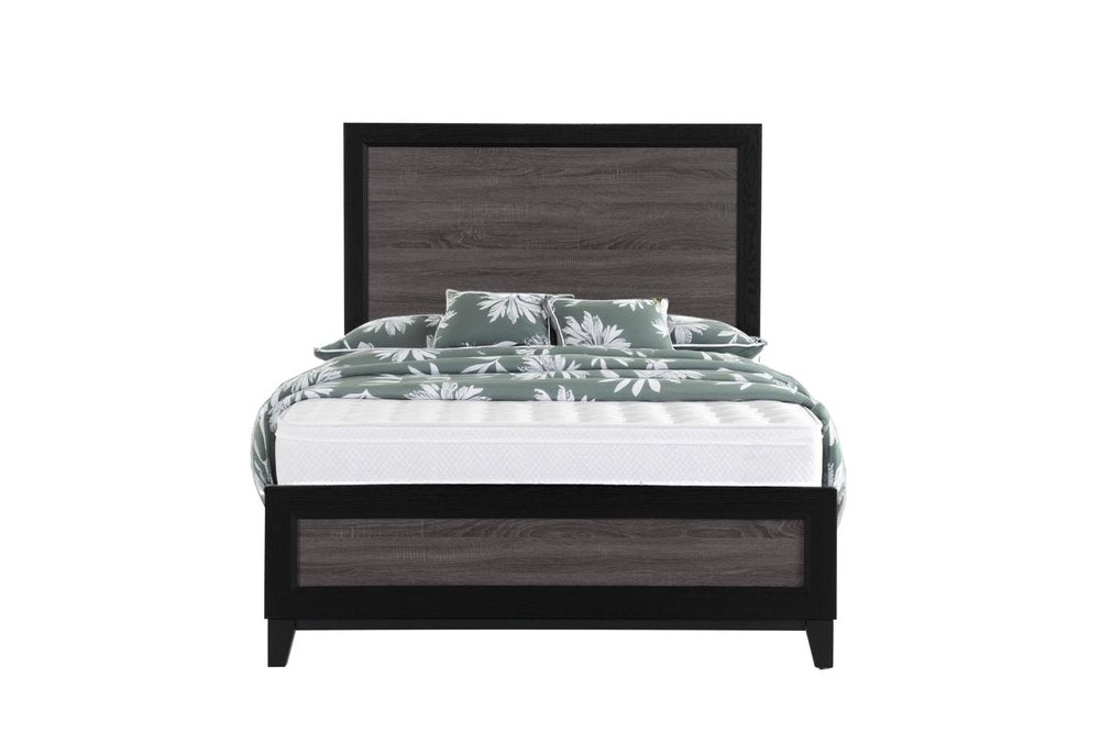 Gray and Black Wood King Bed Frame HomeRoots