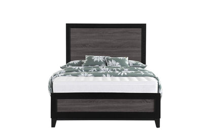 Gray and Black Wood King Bed Frame HomeRoots