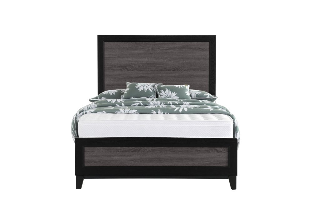 Gray and Black Wood King Bed Frame HomeRoots
