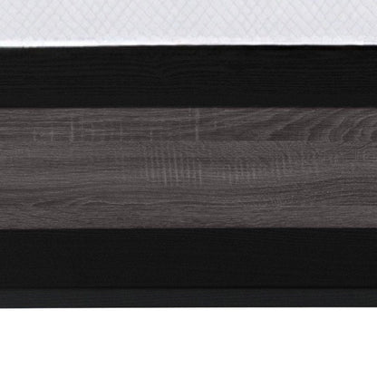 Black And Gray Inlaid Panels Queen Bed Frame HomeRoots