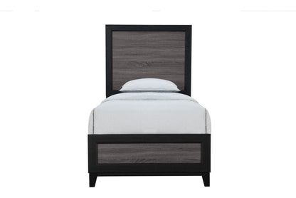 Black and Gray Wood Twin Bed Frame HomeRoots