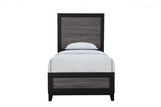 Black and Gray Wood Twin Bed Frame HomeRoots