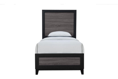 Black and Gray Wood Twin Bed Frame HomeRoots