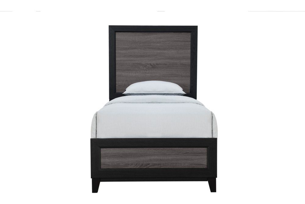 Black and Gray Wood Twin Bed Frame HomeRoots