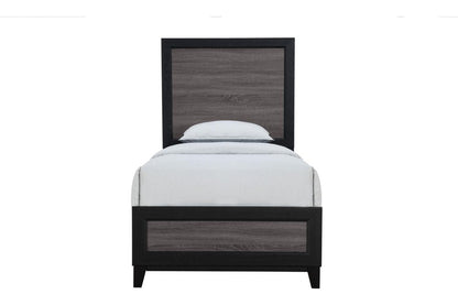 Black and Gray Wood Twin Bed Frame HomeRoots