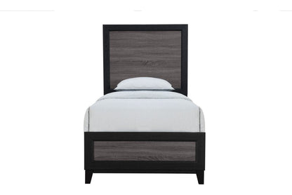 Black and Gray Wood Twin Bed Frame HomeRoots