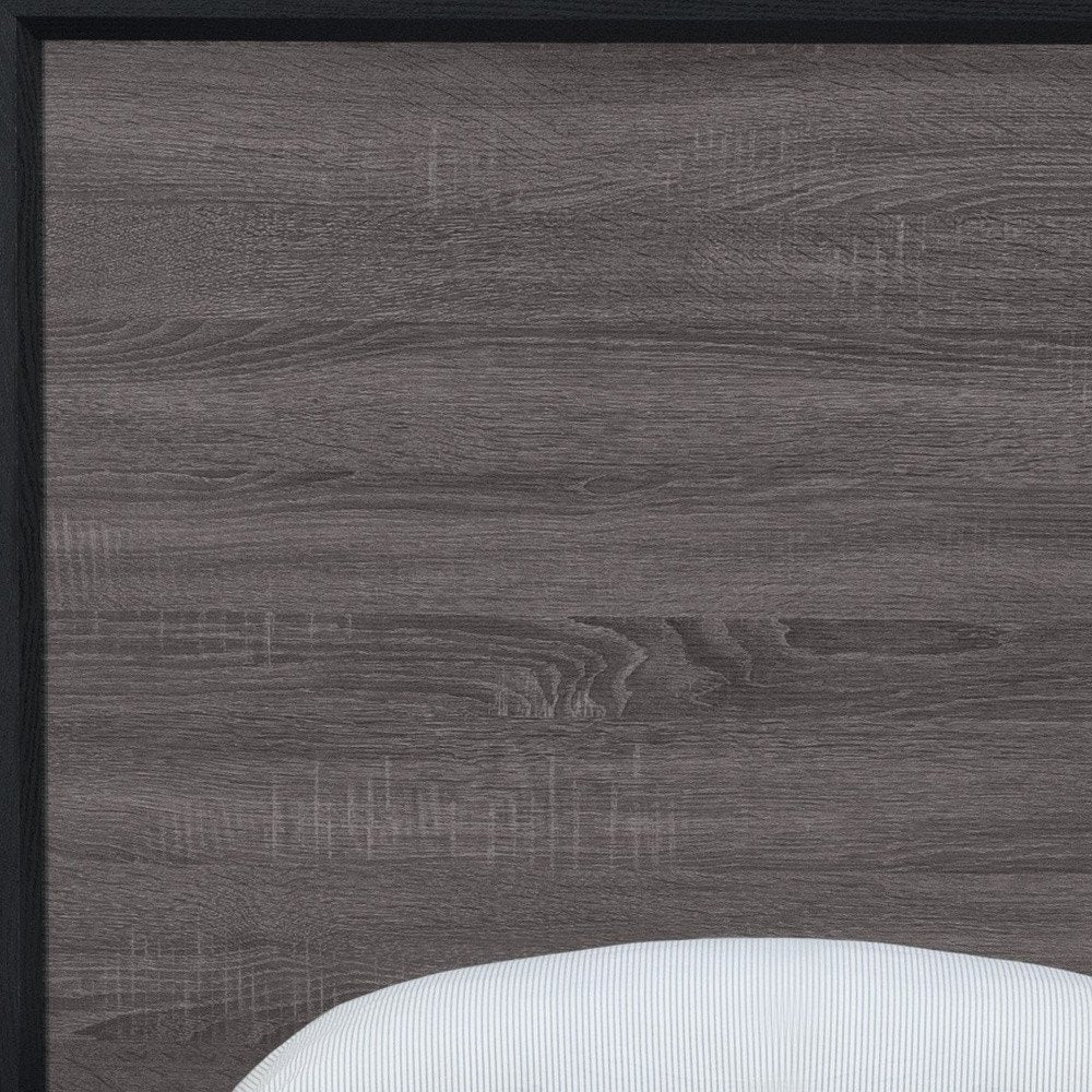 Black and Gray Wood Twin Bed Frame HomeRoots