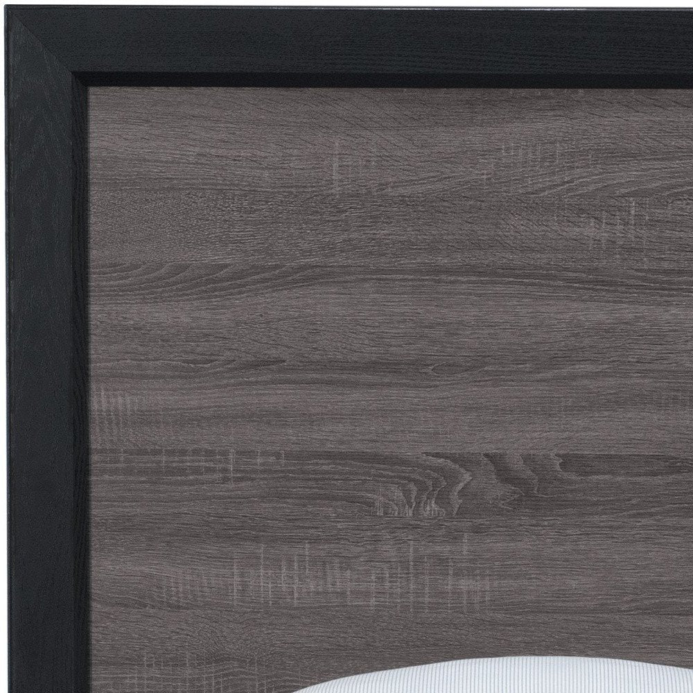 Black and Gray Wood Twin Bed Frame HomeRoots