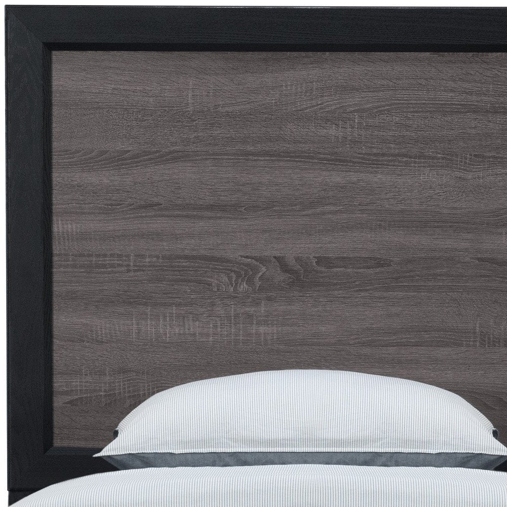 Black and Gray Wood Twin Bed Frame HomeRoots