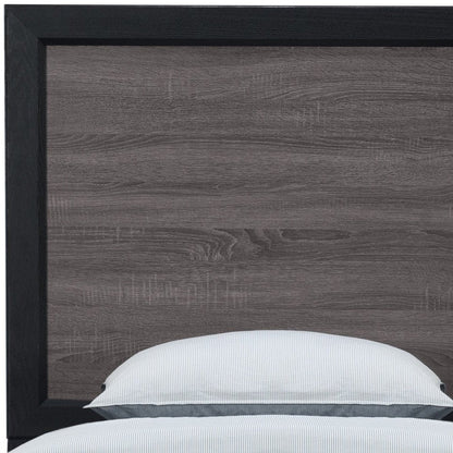 Black and Gray Wood Twin Bed Frame HomeRoots