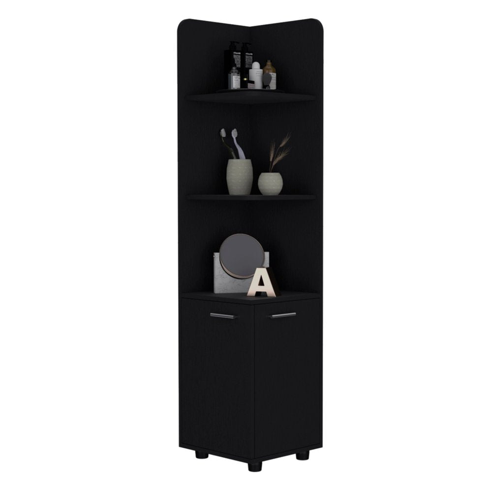 15" Black Wood Freestanding Bathroom Vanity HomeRoots