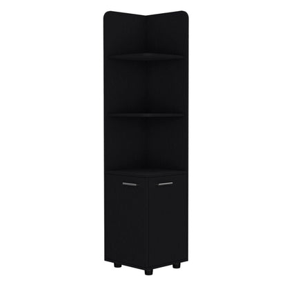 15" Black Wood Freestanding Bathroom Vanity HomeRoots
