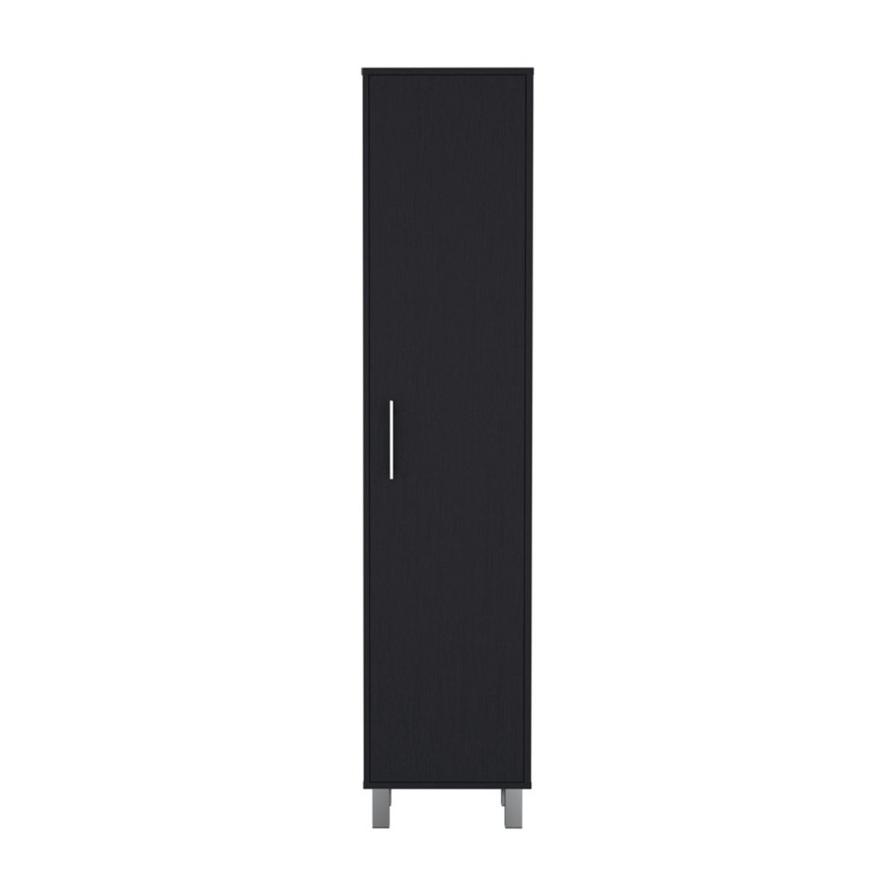 71" Black Wood Pantry Or Storage Cabinet HomeRoots