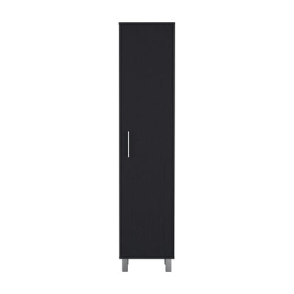 71" Black Wood Pantry Or Storage Cabinet HomeRoots