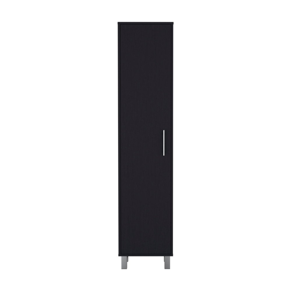 71" Black Wood Pantry Or Storage Cabinet HomeRoots