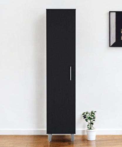 71" Black Wood Pantry Or Storage Cabinet HomeRoots