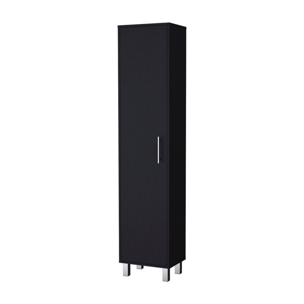 71" Black Wood Pantry Or Storage Cabinet HomeRoots