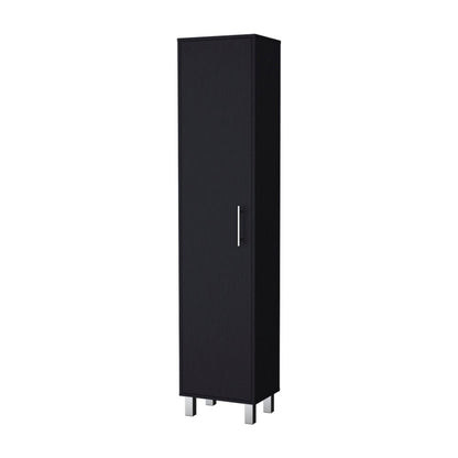 71" Black Wood Pantry Or Storage Cabinet HomeRoots