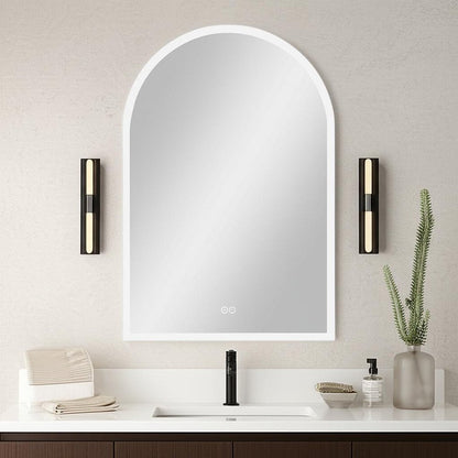 38" Clear Arch Unframed LED Lighted Bathroom Vanity Mirror HomeRoots