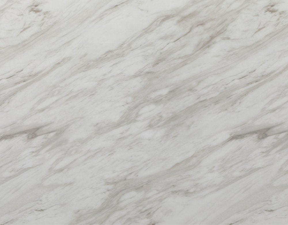 70" White and Natural Faux Marble and Wood Pedestal Base Dining Table HomeRoots