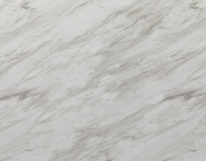 70" White and Natural Faux Marble and Wood Pedestal Base Dining Table HomeRoots