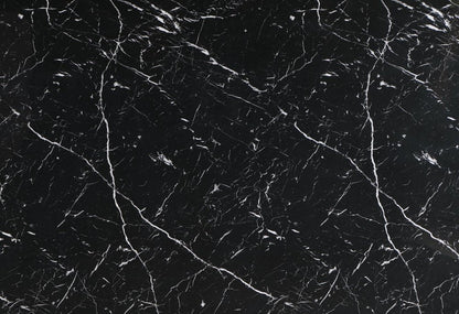 70" Black Faux Marble and Wood Double Pedestal Base Dining Table HomeRoots