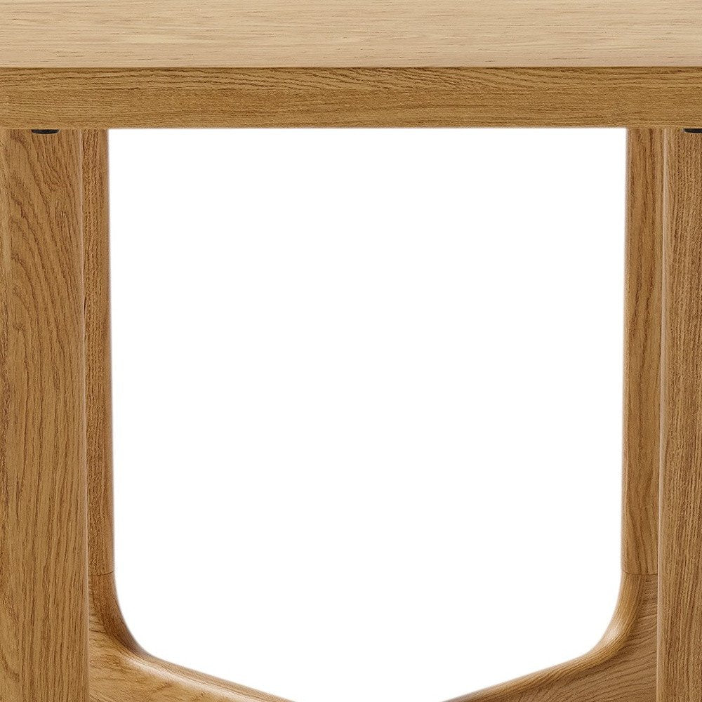 24" Natural Solid Wood Square Cross Legs End Table HomeRoots