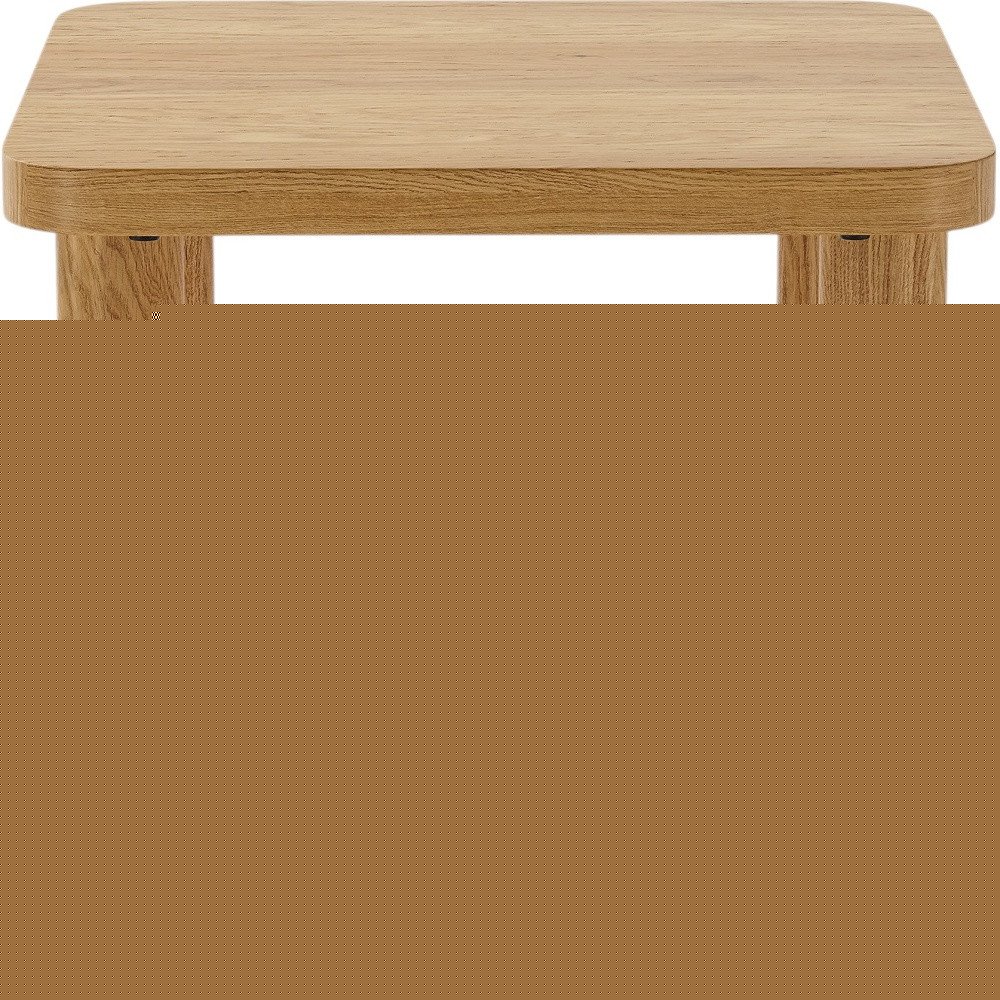24" Natural Solid Wood Square Cross Legs End Table HomeRoots