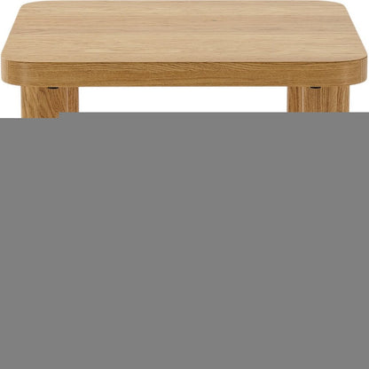24" Natural Solid Wood Square Cross Legs End Table HomeRoots