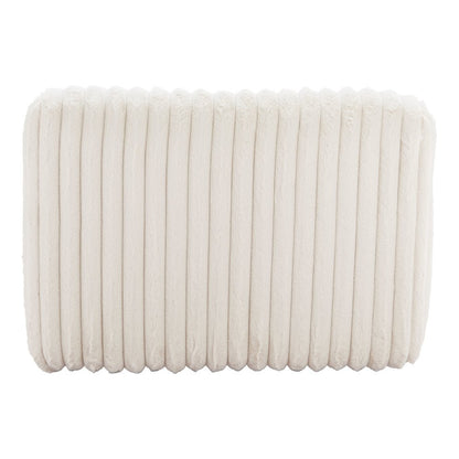 39" Cream Faux Fur And Upholstered Tufted Lounge Chair HomeRoots