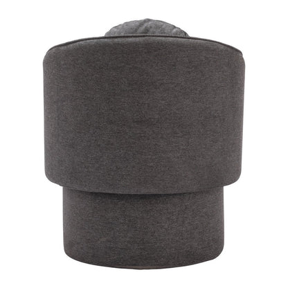 28" Gray Upholstered Club Chair And Toss Pillow HomeRoots