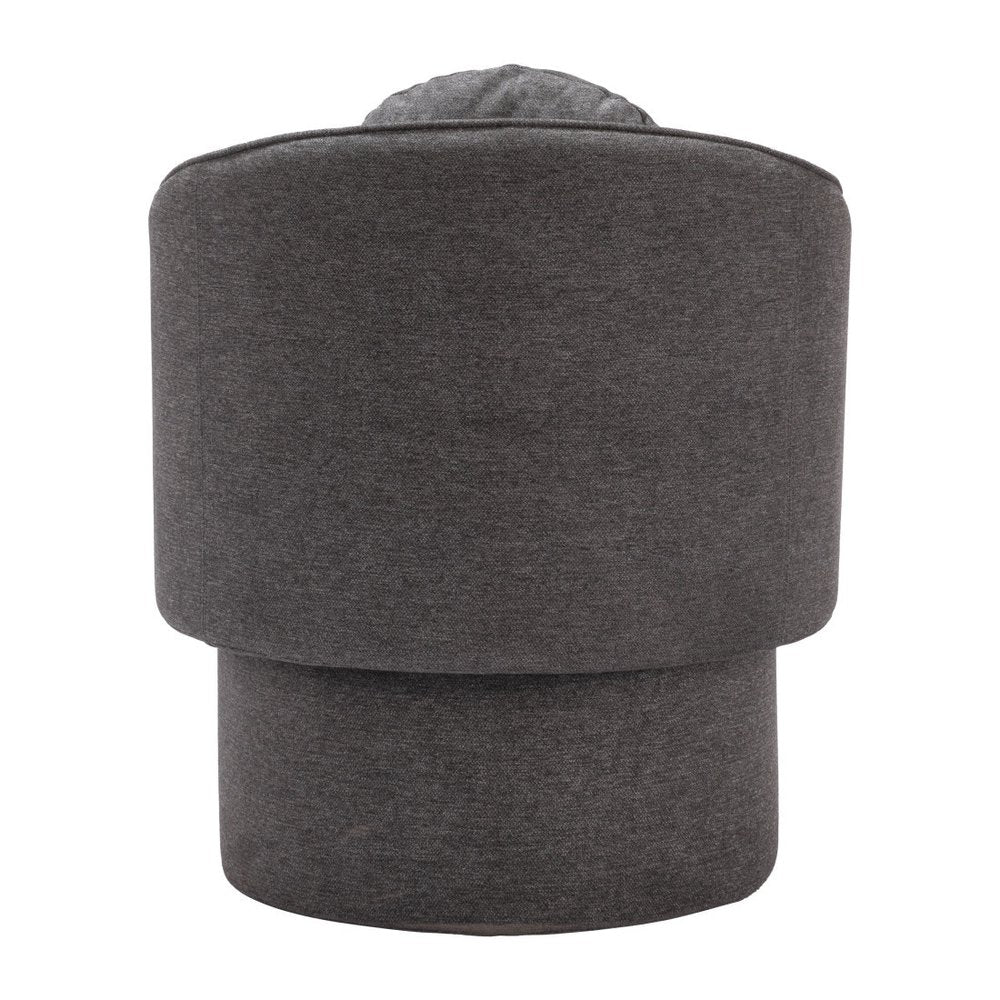 28" Gray Upholstered Club Chair And Toss Pillow HomeRoots