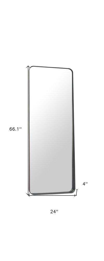 66" Black Steel Framed Full Length Mirror HomeRoots