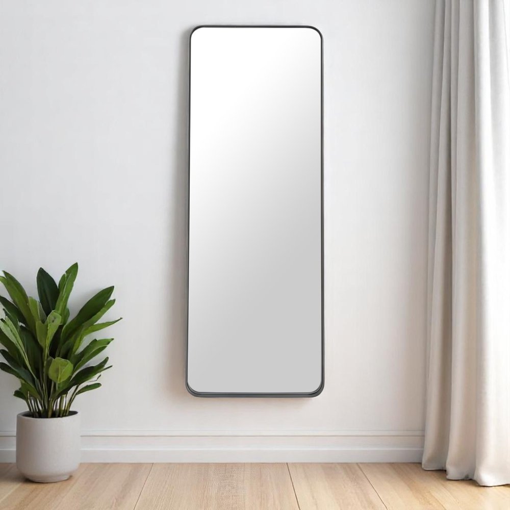 66" Black Steel Framed Full Length Mirror HomeRoots