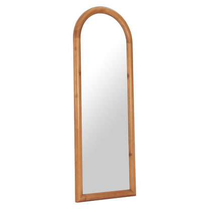 66" Natural Solid Wood Arch Framed Full Length Mirror HomeRoots