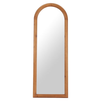 66" Natural Solid Wood Arch Framed Full Length Mirror HomeRoots
