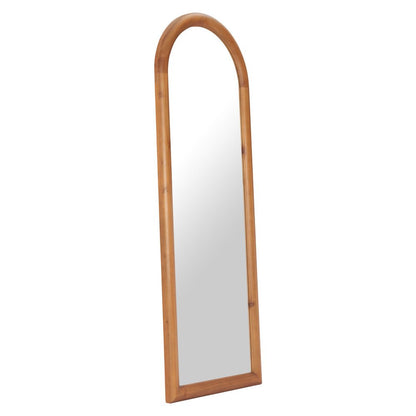 66" Natural Solid Wood Arch Framed Full Length Mirror HomeRoots