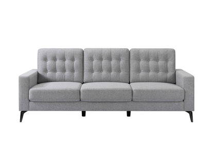 87" Gray Fabric Sofa HomeRoots