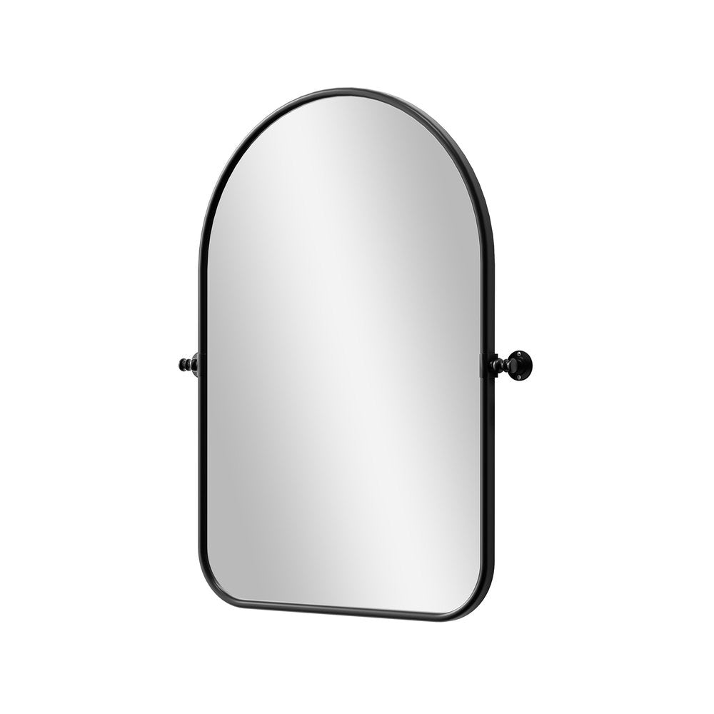 32" Black Iron Arch Tilting Framed Bathroom Vanity Mirror HomeRoots
