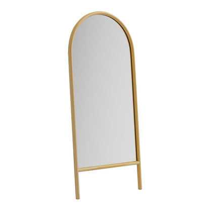 71" Natural Solid Wood Arch Freestanding Framed Full Length Mirror HomeRoots