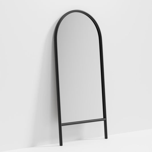 71" Black Solid Wood Arch Freestanding Framed Full Length Mirror HomeRoots