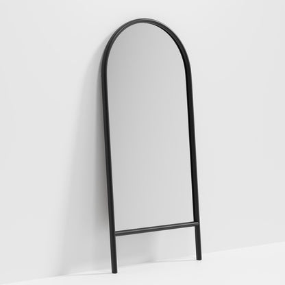 71" Black Solid Wood Arch Freestanding Framed Full Length Mirror HomeRoots