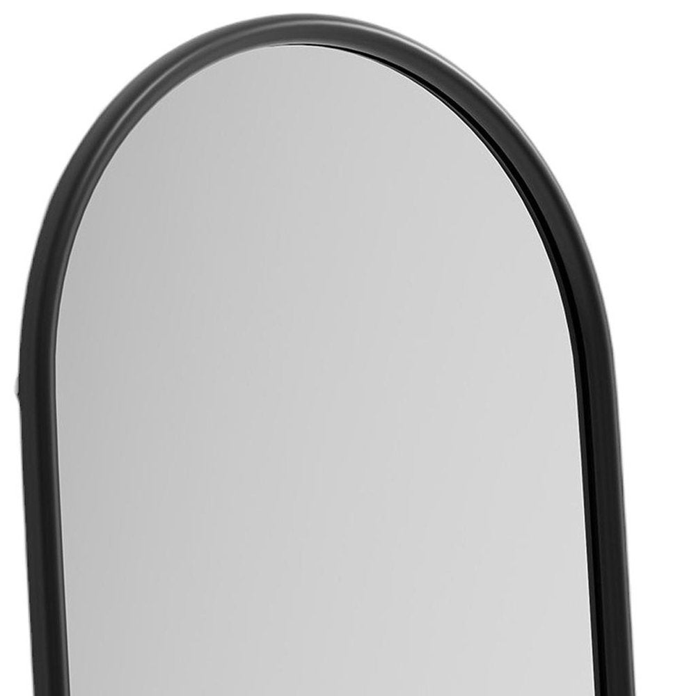 71" Black Solid Wood Arch Freestanding Framed Full Length Mirror HomeRoots