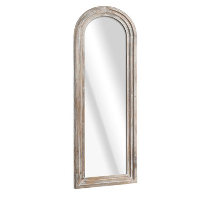 71" Brown Solid Wood Arch Freestanding Framed Full Length Mirror HomeRoots