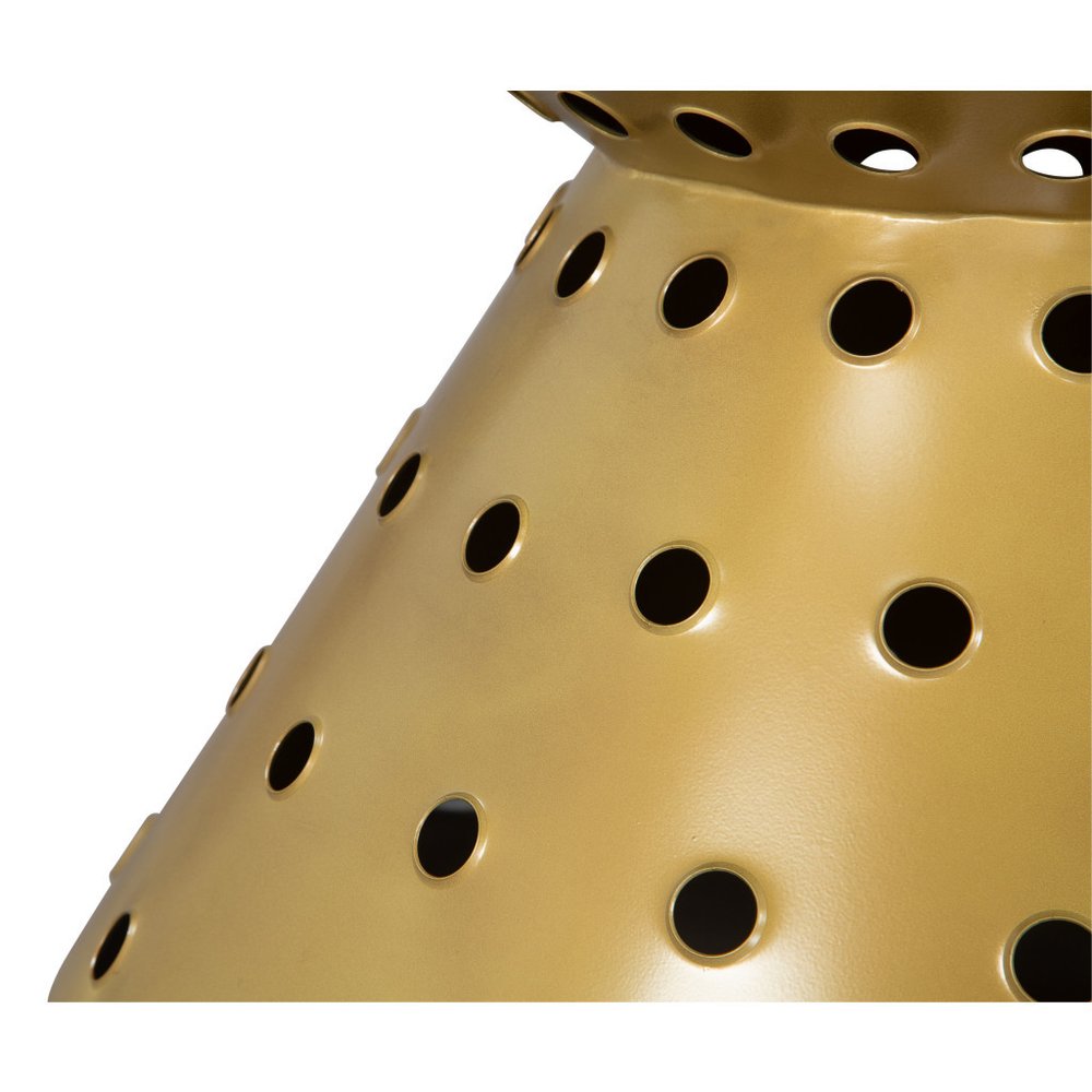 30" Gold Iron Round Pedestal Coffee Table HomeRoots