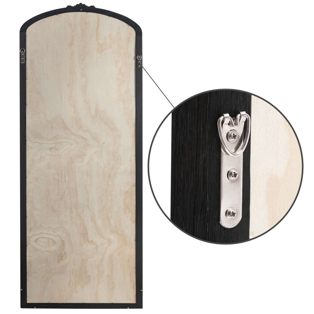 67" Black Solid Wood Framed Full Length Mirror HomeRoots