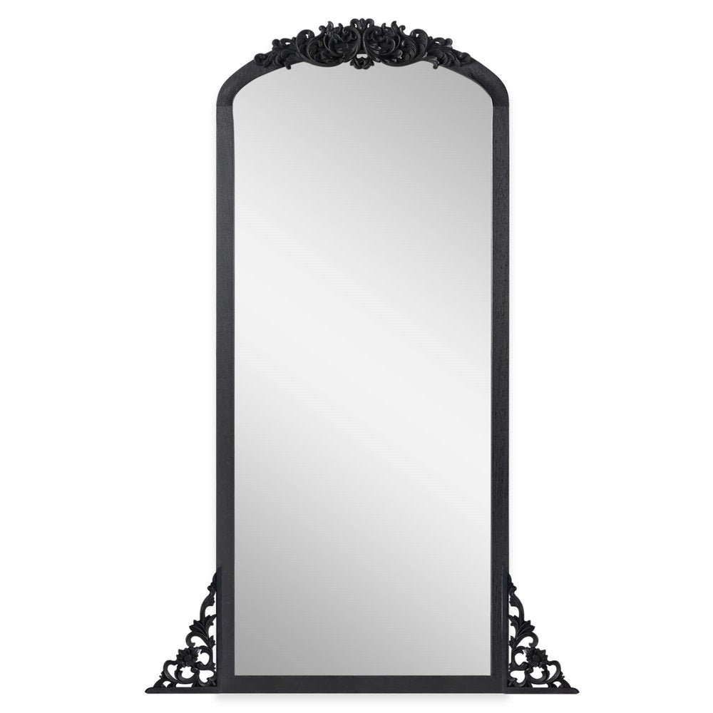 67" Black Solid Wood Framed Full Length Mirror HomeRoots