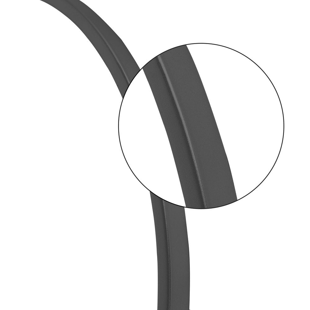 36" Black Metal Arch Tilting Framed Accent Mirror HomeRoots