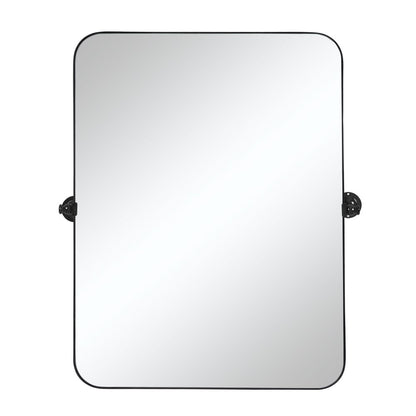 36" Black Metal Tilting Framed Accent Mirror HomeRoots